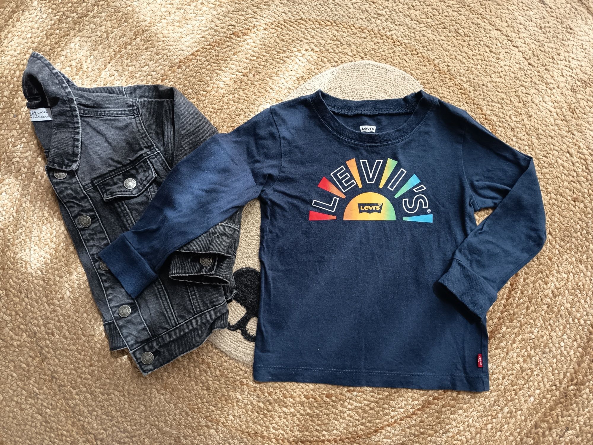Сет от дънково яке Zara и блуза Levi's, р-р 92 за момче