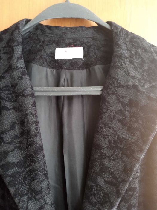 Vand sacou catifea neagra cu model dantela GINETTE