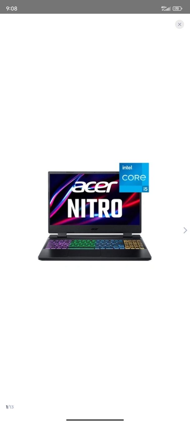 ноутбук Acer nitro 5(мышка,коврик, игровые наушники в комплекте)