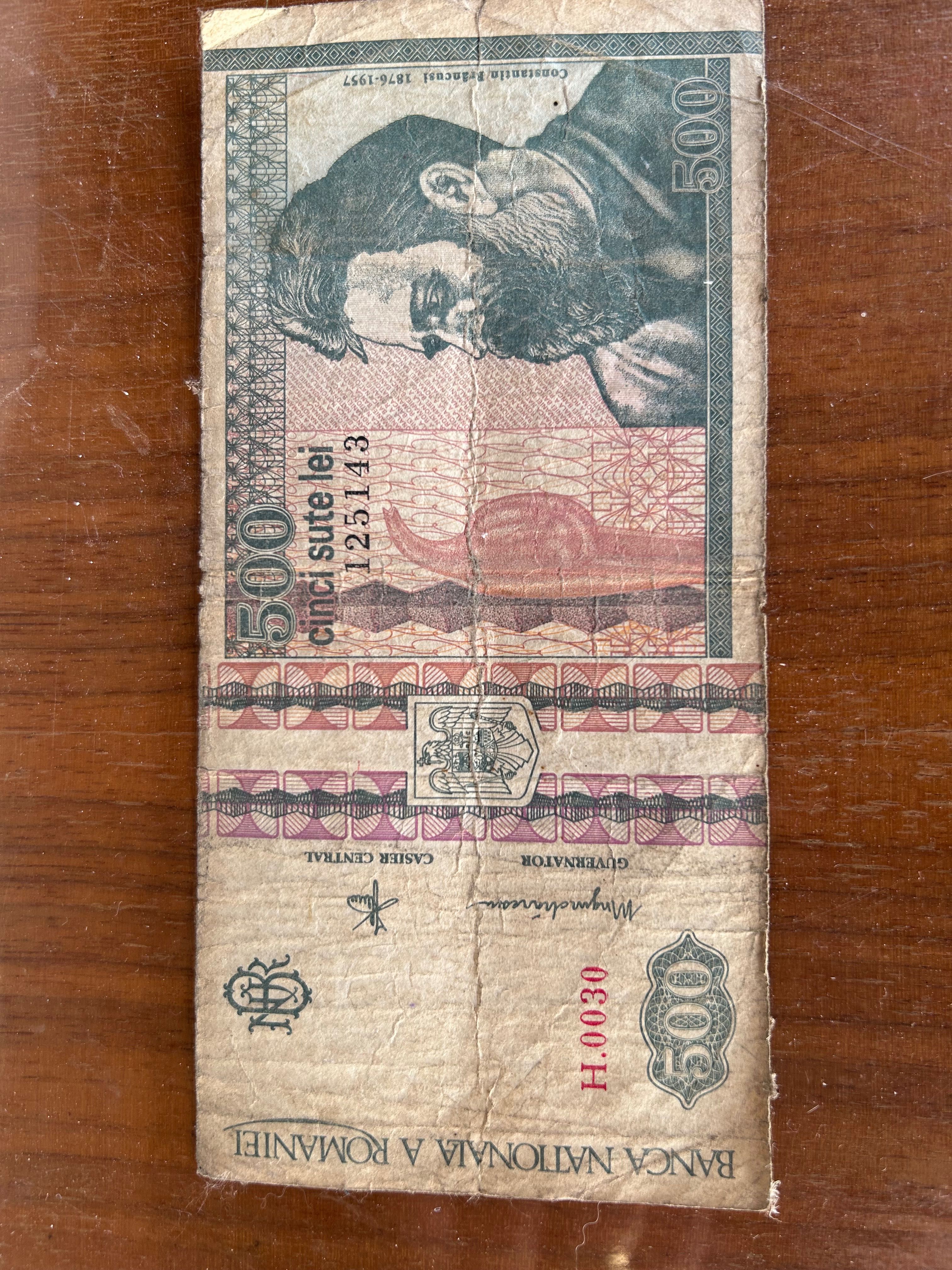 Bancnota 500 de lei ,anul 1992