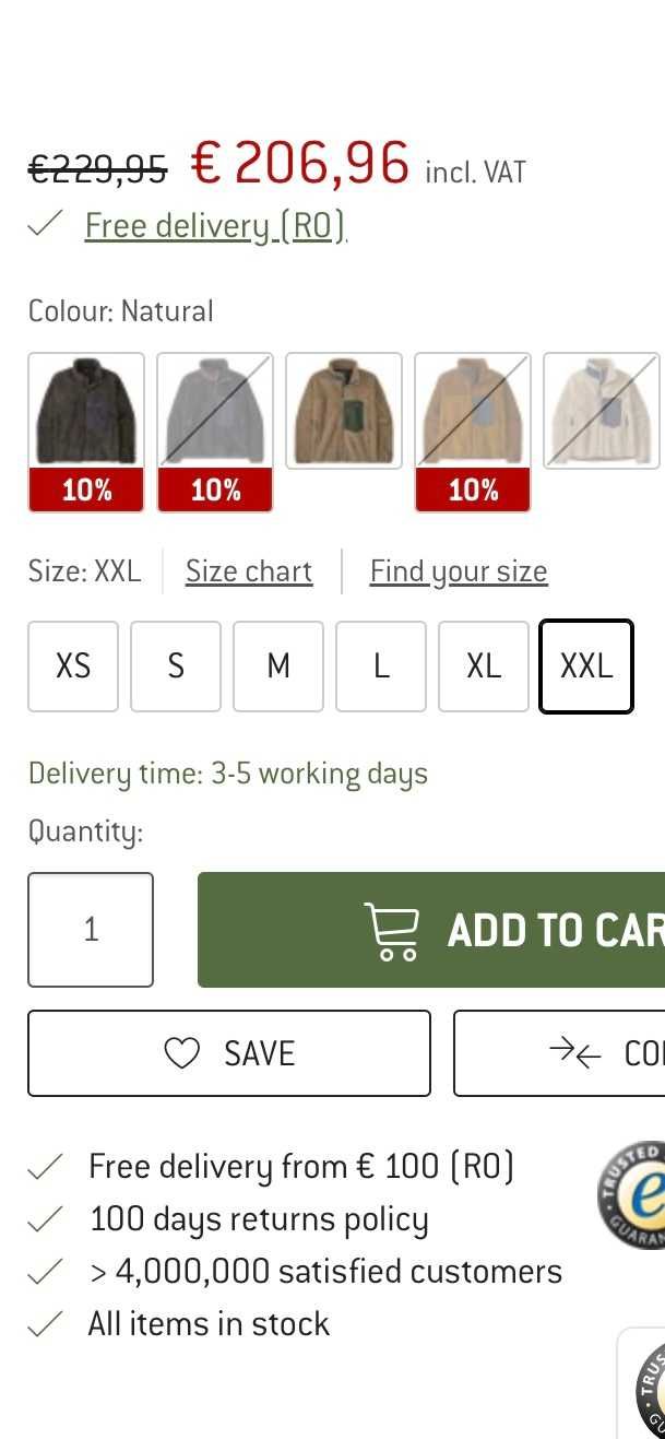 Geaca / Vesta Patagonia Classic Retro X NOUA cu eticheta