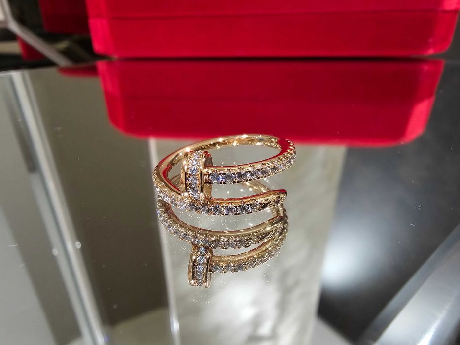 CARTIER Nail Juste un Clou Rose Small Paved Diamonds Пръстен Пирон