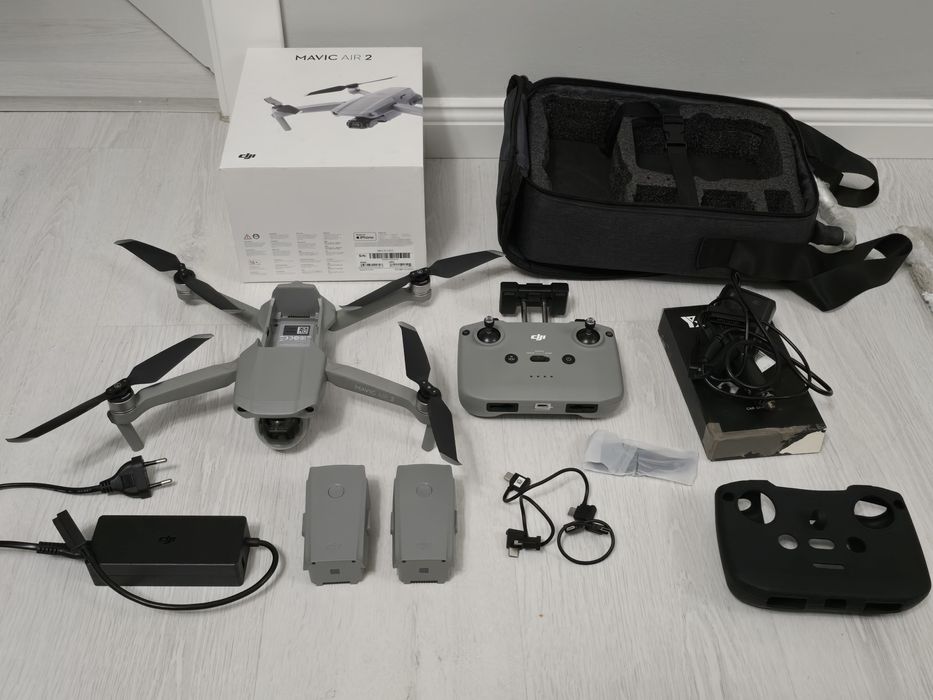 Drona DJI MAVIC AIR 2, 4k, accesorii, 2 baterii, geanta