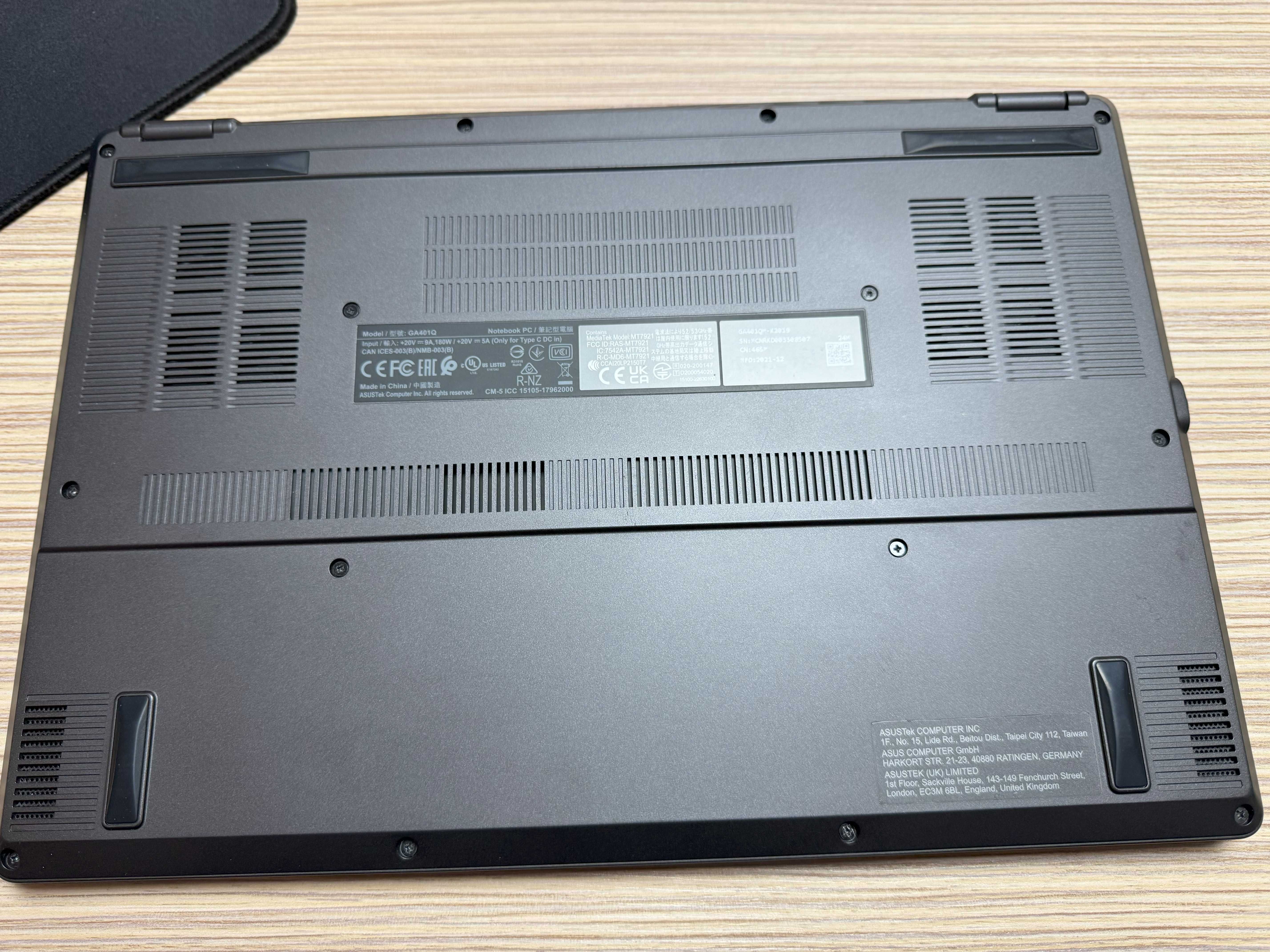 ROG Zephyrus G14 - Ryzen 9 5800, RTX3060, 1TB SSD Nvme, 16GB RAM