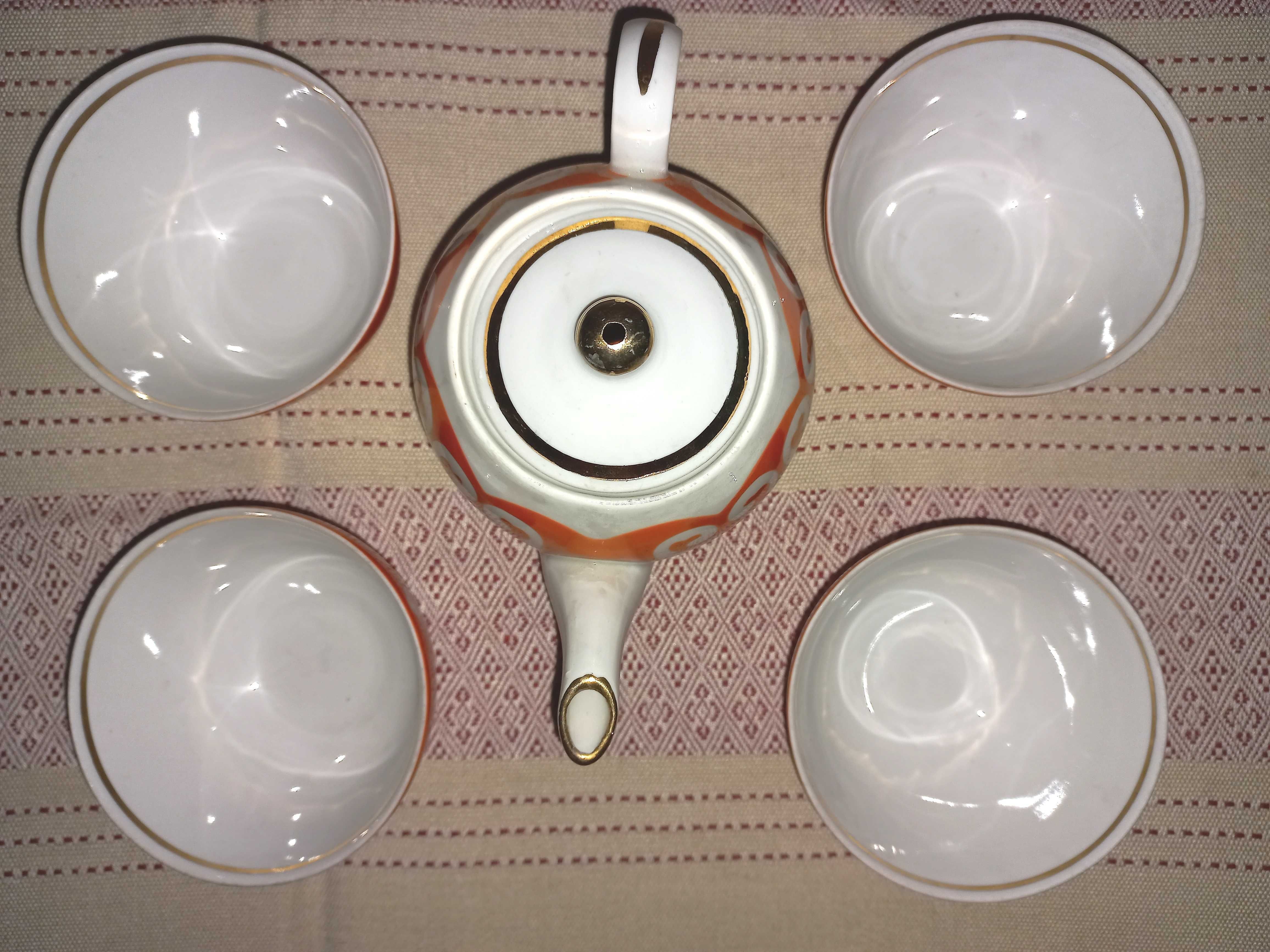 Винтажный новый чайный набор с чайником в восточным стиле из СССР