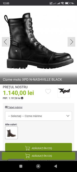 Vând cizme bărbat XPD N-NASHVILLE Black