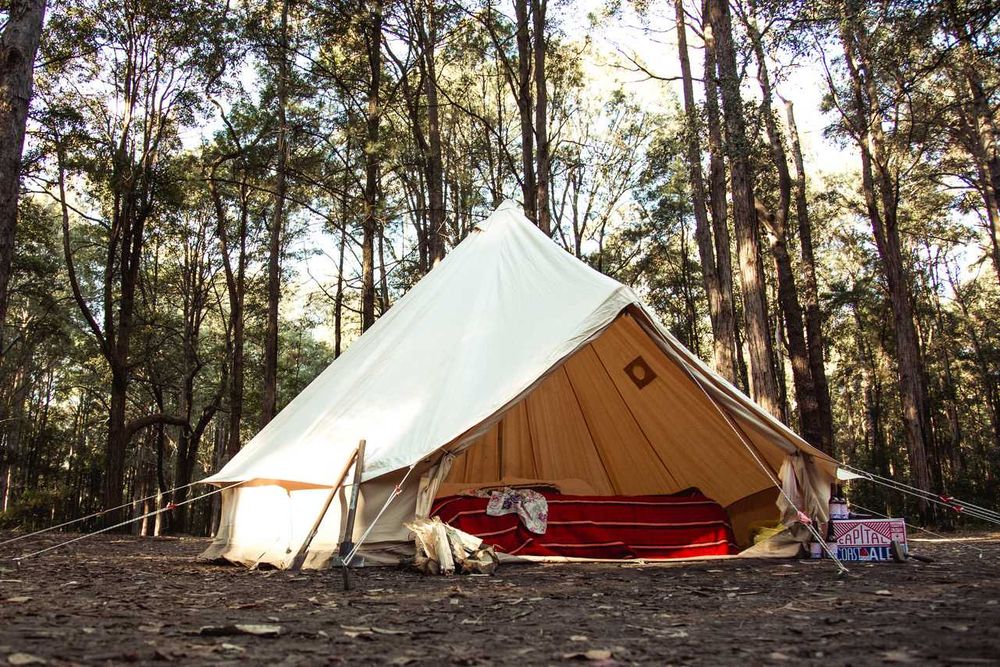 Corturi ptr glamping Bell 19 mp, BUMBAC, in stoc, flansa soba, OFERTA!