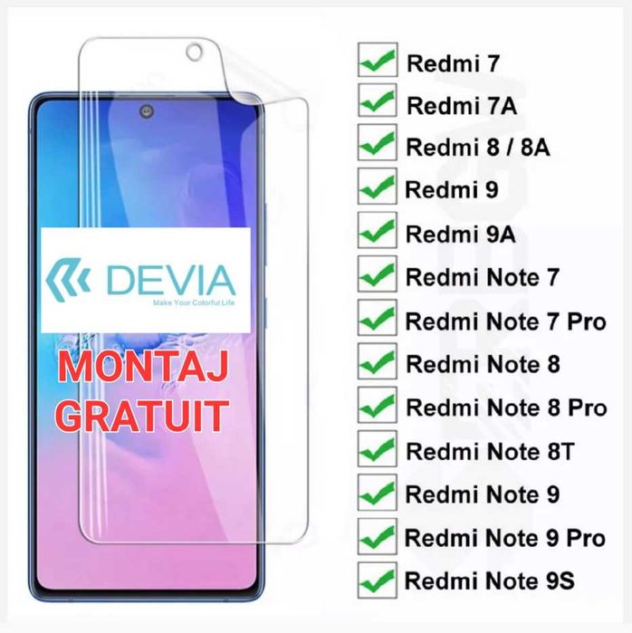 Folie Silicon Clar/Mat Xiaomi Redmi Note 11 12 Pro 12T 13T 12C 14
