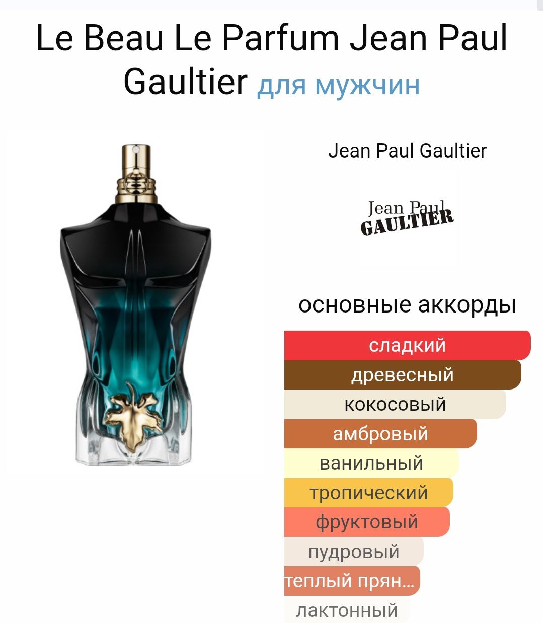 "На распив!!" Jean paul gaultier le beau le