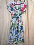Rochie de vară multicolora, cu print floral, mărime  L, 40 lei