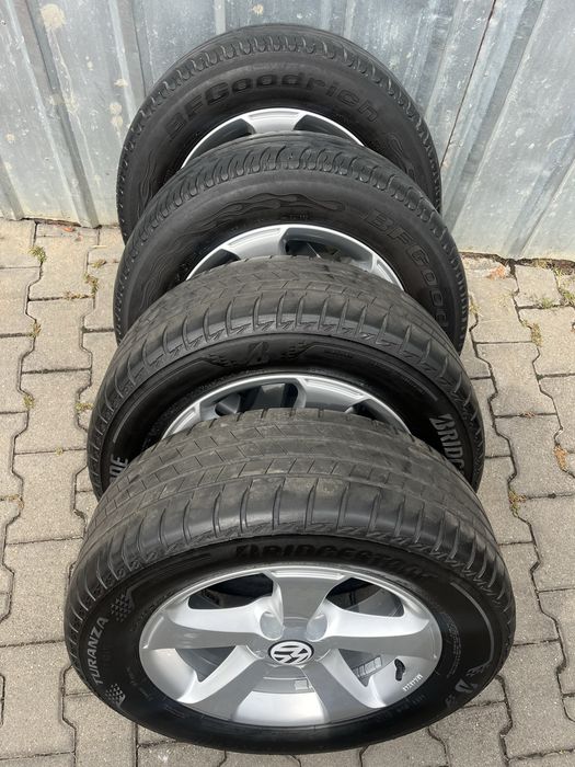 Jante aliaj 5x112mm, anvelope 215/60 R16, VW Sharan, Passat, Tiguan