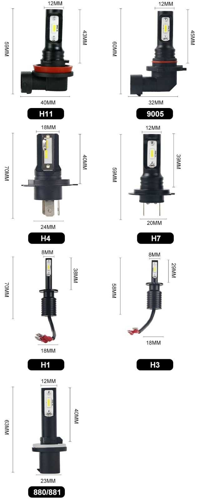 Set de 2 becuri led Xentech Light 16T-series plug and play