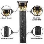 Masina Profesionala de tuns barba si contur cu acumulator, USB, BLACK