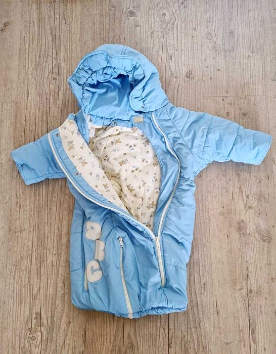 Зимний конверт для новорожденного демисезонный комбинезон для младенца