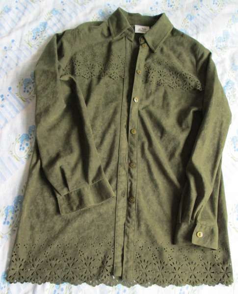 Блуза-сако, маслено зелено,