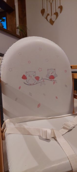 Scaun de masa pentru copii si bebe din lemn masiv 2 in 1- ca Nou