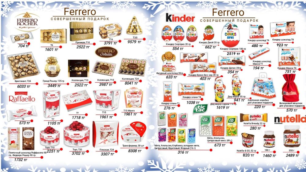 Kinder подарки на новый год