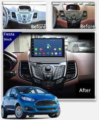 Navigatie Ford Fiesta 9 inch 2009-17 Android Usb Bluetooth Wi-Fi Waze