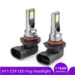 Set 2 becuri LED H8,H9,H11 slim 6000k