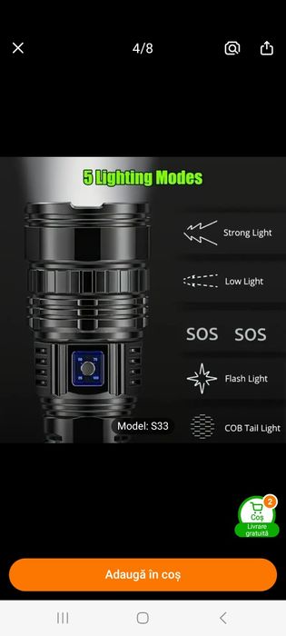 Lanterna vanatoare, S33 ultra performanta de umar