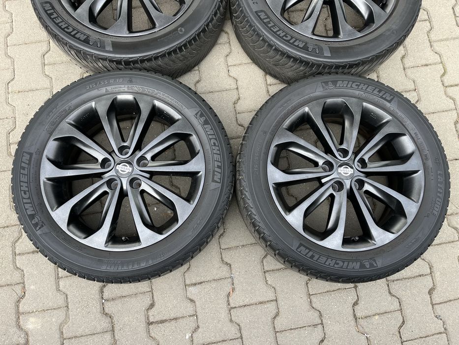 Jante aliaj 5x114.3mm anvelope iarna 215/55 R18 Nissan QashQai X-Trail