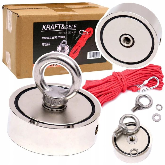 магнитен риболов с неодимов магнит 100 кг kd10417 kraft & dele ...