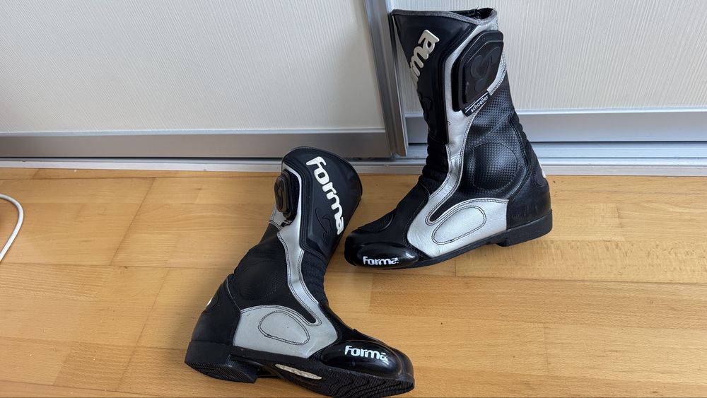 Cizme moto forma 41 26 27 cm motocicleta touring piele ghete scuter