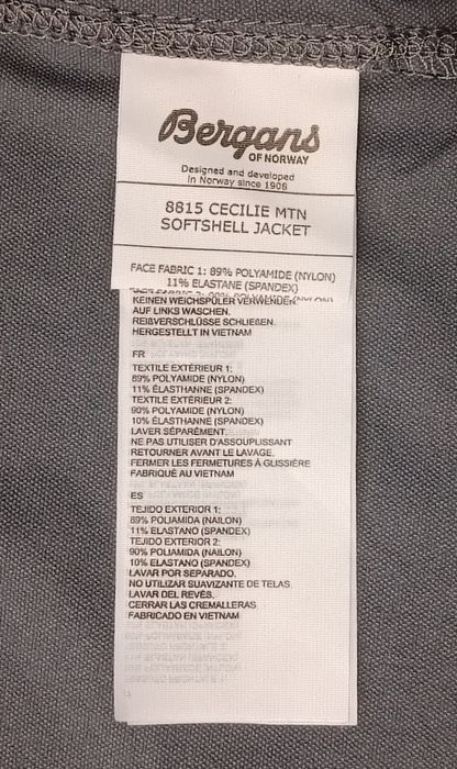 Bergans of Norway Cecilie Softshell Jacket оригинално яке L туризъм
