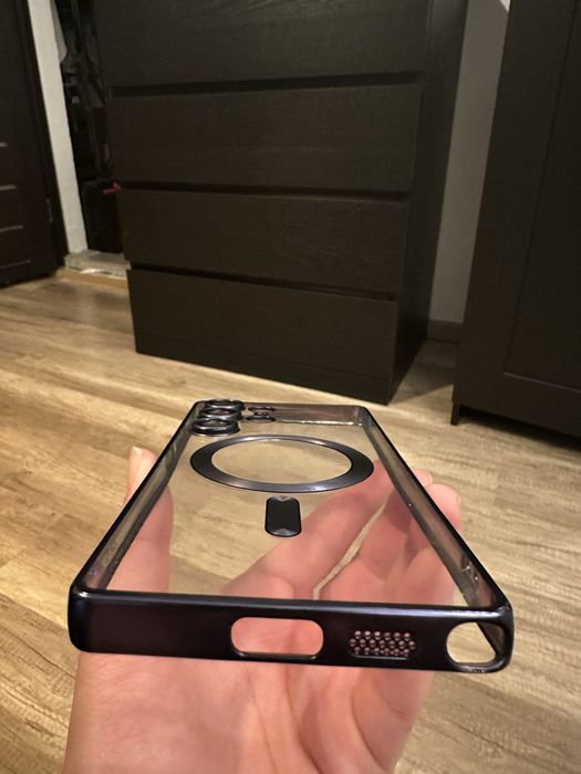 Husa Samsung S25ultra albastru inchis transparenta