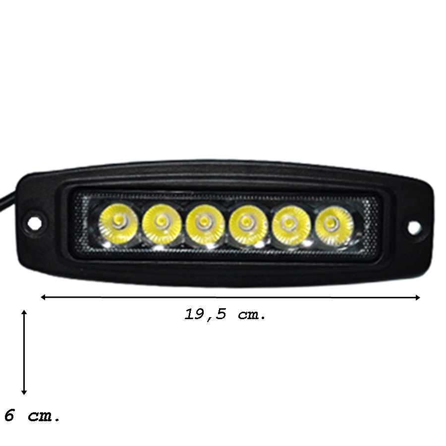 1 бр. ЛЕД бар LED bar халогени прожектори за вграждане 18W 10-30V