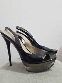 Sandale elegante negre Icome, marime 38