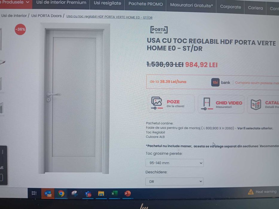 Vand 2 usi interior Porta Doors