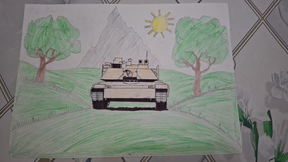 Продам рисунок американский танк M1 Abrams