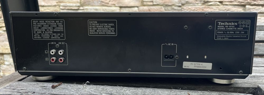Technics Stereo Cassette Deck RS-B755 Digital Quartz