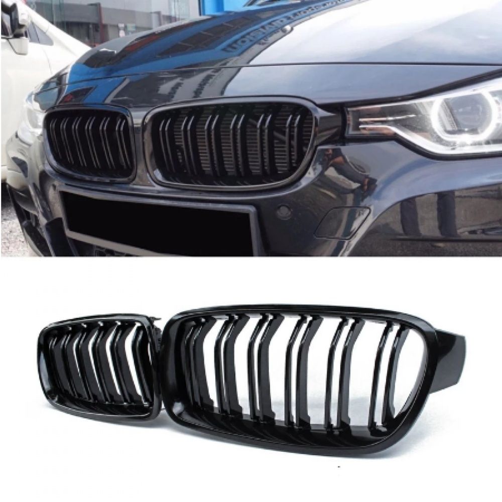 Черни двойни бъбреци пиано лак БМВ BMW F32 F33 F36 F82 F83 2013 - 2017