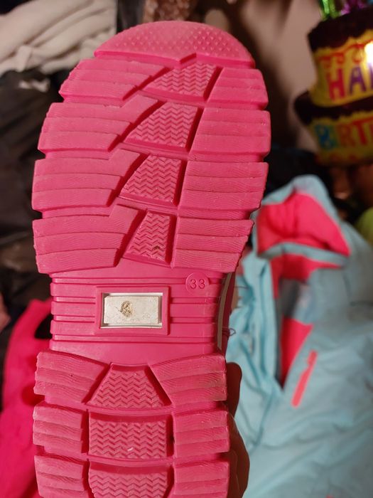 Costum de ski fete mar 128 oversize si cizme 33