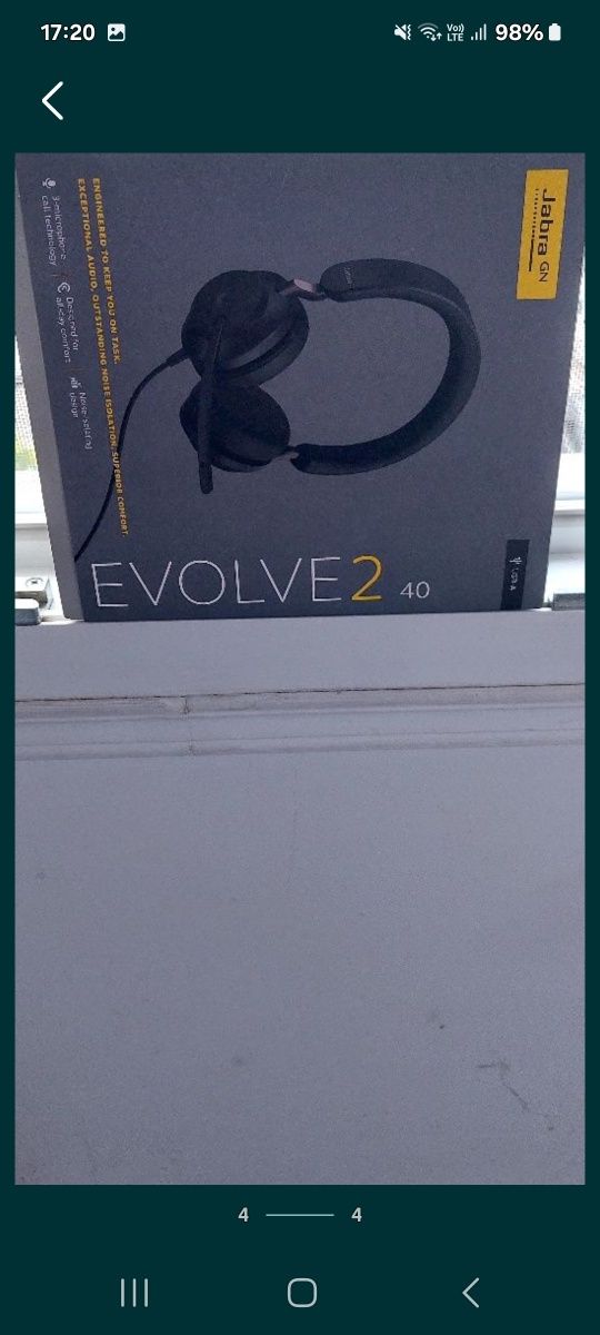 Căști cu microfon profesionale jabra evolve 2 40 noi