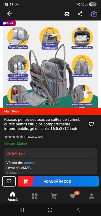 Ghiozdan bebelusi multifunctional BabbleRoo