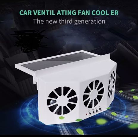 Ventilator auto cu încărcare solară și acumulatori..