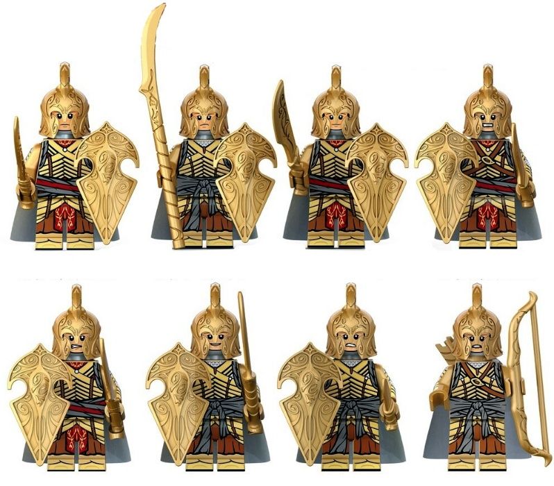 Set 8 Minifigurine tip Lego Lord of the Rings cu soldati din Noldor