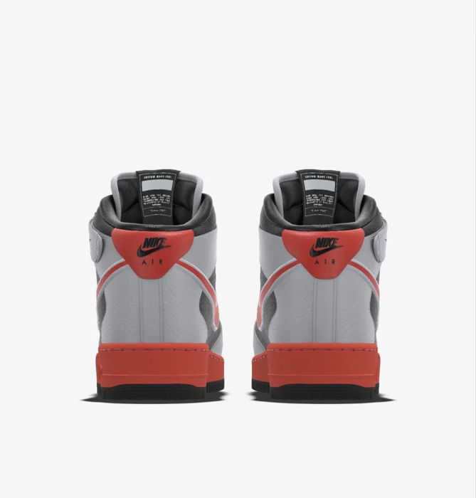 Nike air force 1 university red black and wolf grey noi marimi 39-42