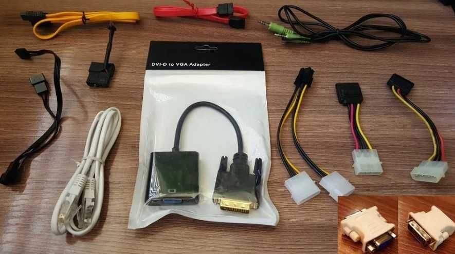 Разные кабели переходники, лан lan, 6-8 пин, hdmi-vga и другие!