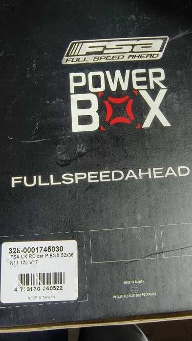 Курбел FSA Powerbox Carbon BB386EVO Crankset 2x11-speed -52/36 T 175mm