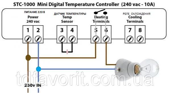 STC1000 цифровой контроллер температуры инкубатор терморегулятор