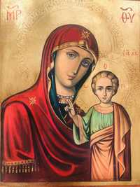 Икона на Света Богородица - ръчно рисувана