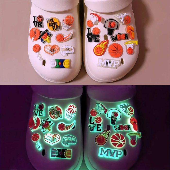 Set 22 Jibbitz Pini Fosforecenti Accesorii pentru Crocs Saboti, Basket