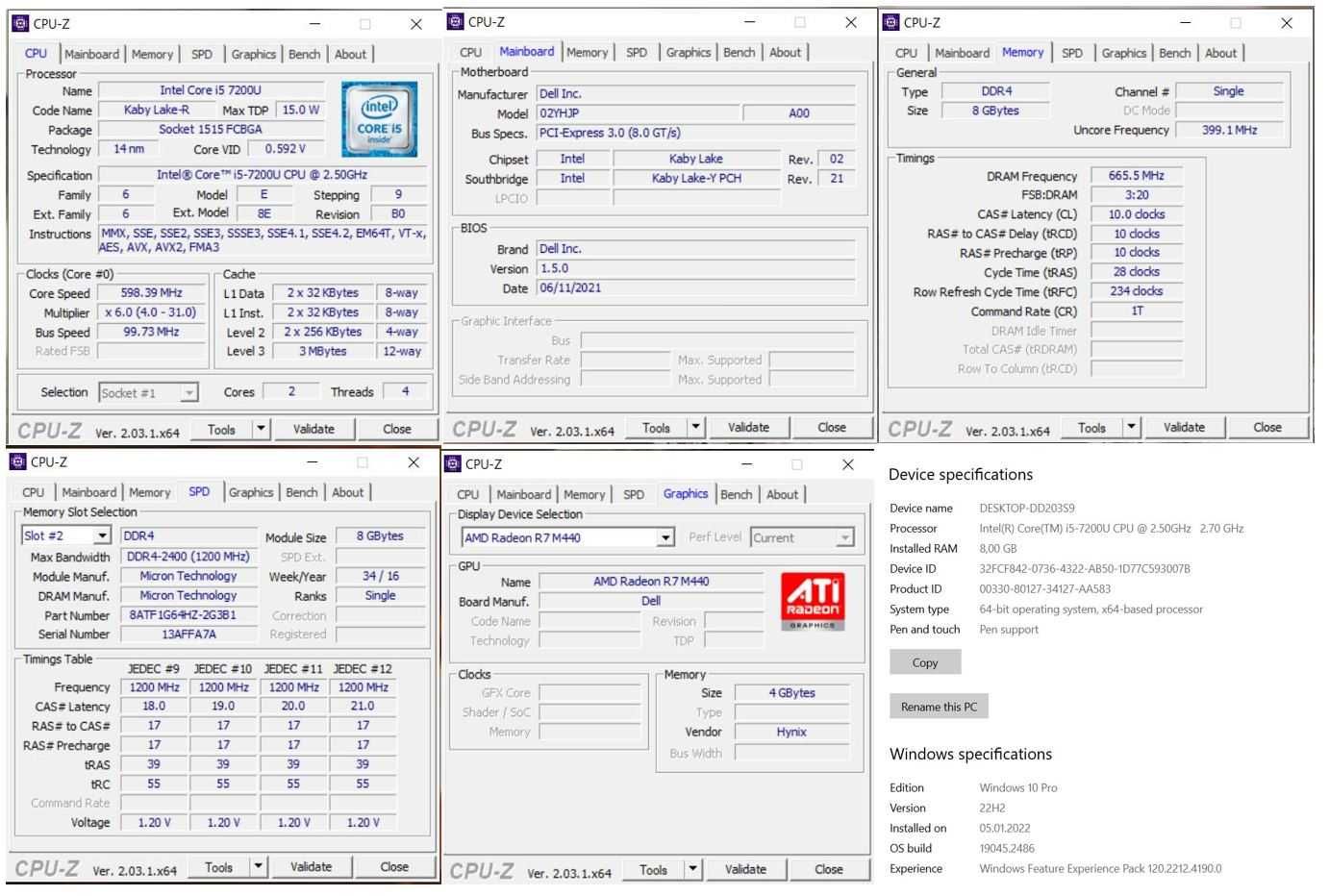 Laptop DELL Inspiron 5567 - intel I5 7200 - impecabil