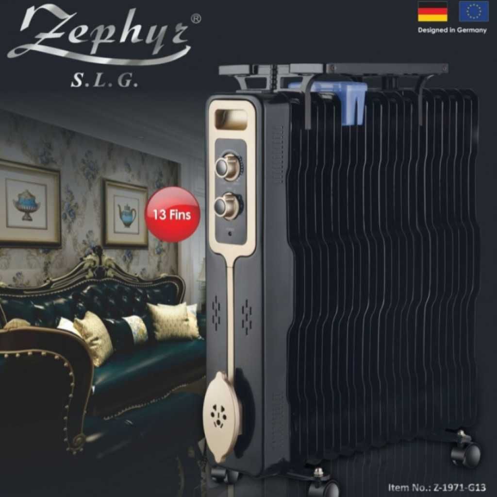 Радиатор, 2500W,13 ребра,3 степени,Поставка за дрехи,термостат