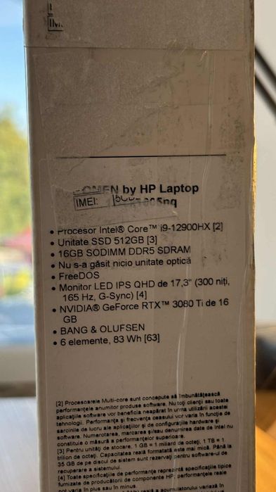 HP Omen i9 RTX 3080Ti 16GB