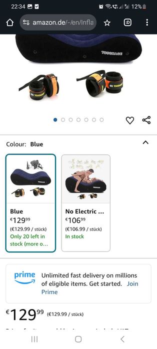 Canapea gonflabilă pentru sex - mare (albastră)